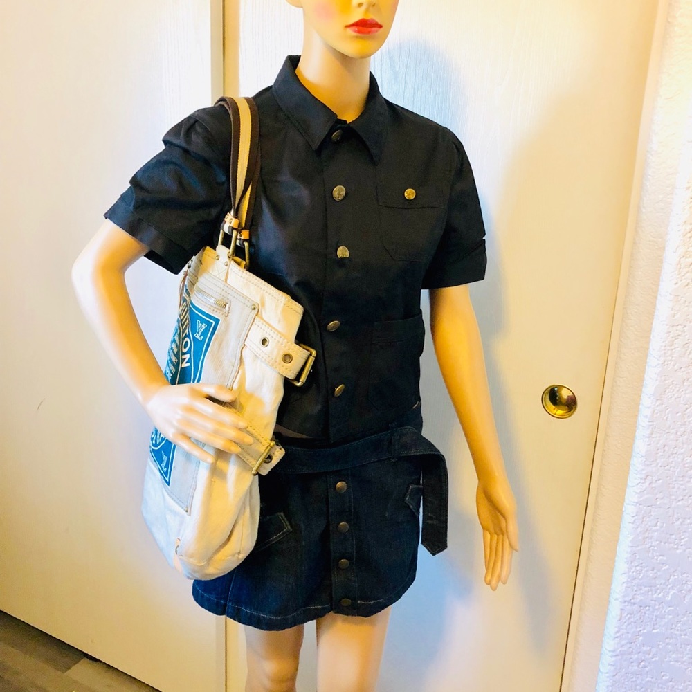 Diesel, mini skirt, jeans